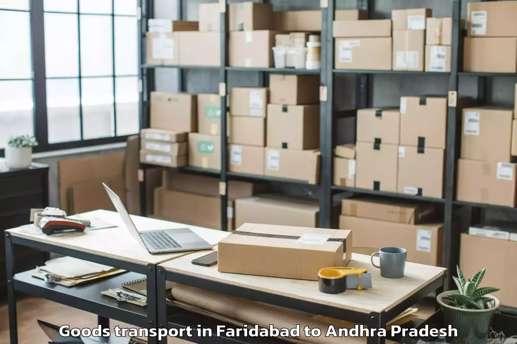 Book Faridabad to Garugubilli Goods Transport Online